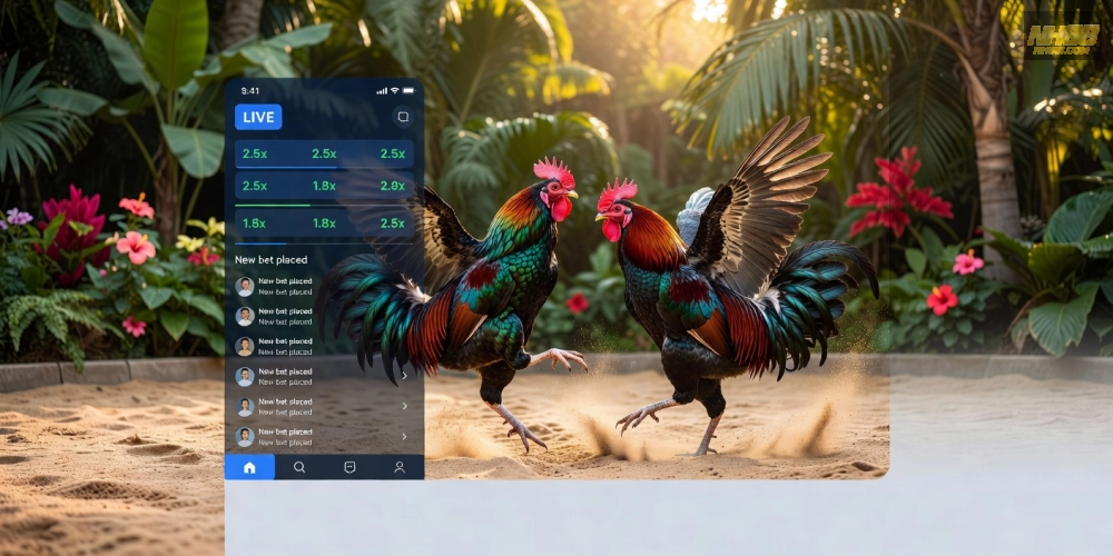 Caption hình ảnh minh họa nền tảng stream đá gà uy tín với giao diện hiện đại và trận đấu hấp dẫn